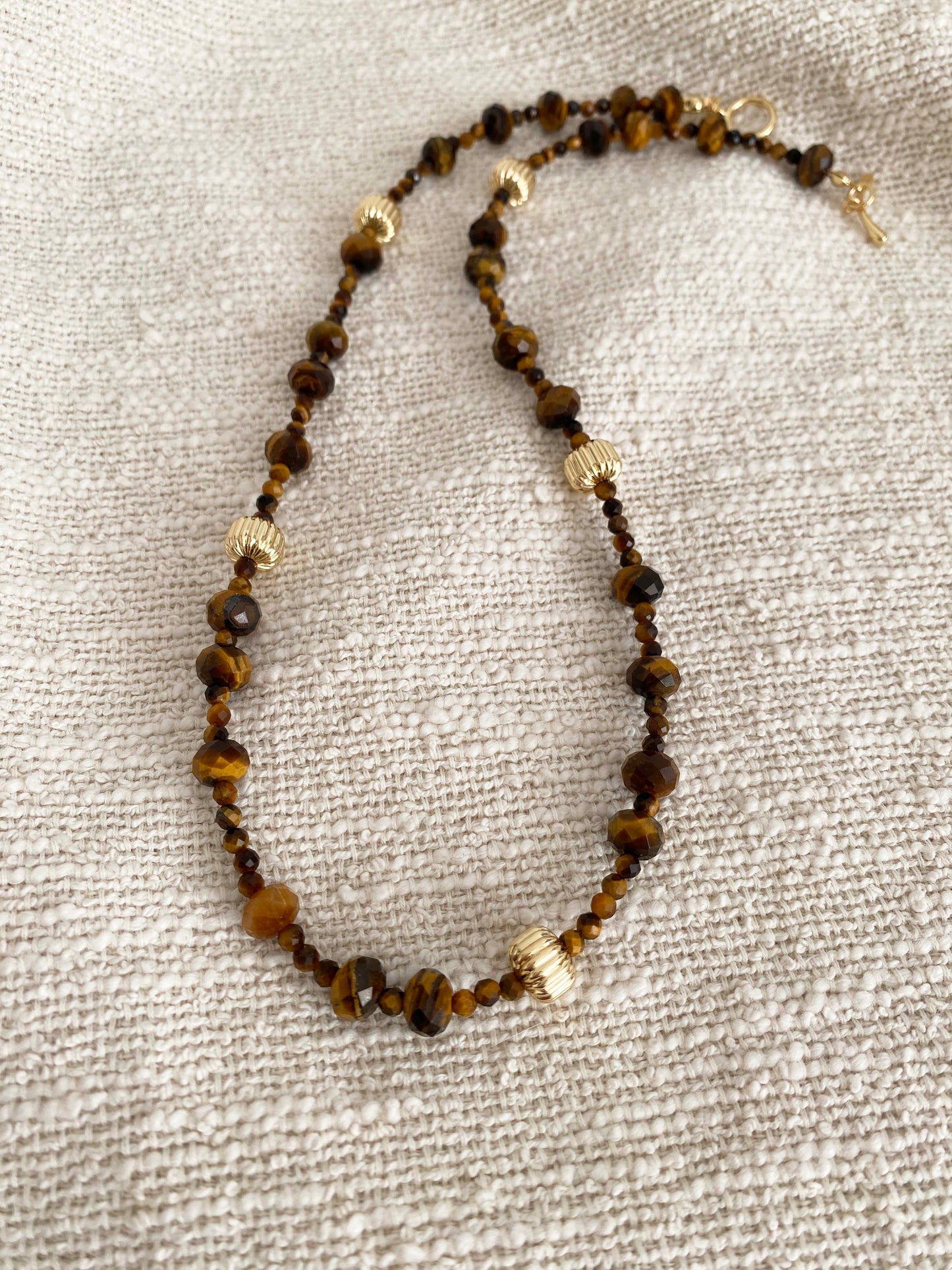 Handmade Fashion Natural Stone Tiger Eye Necklace