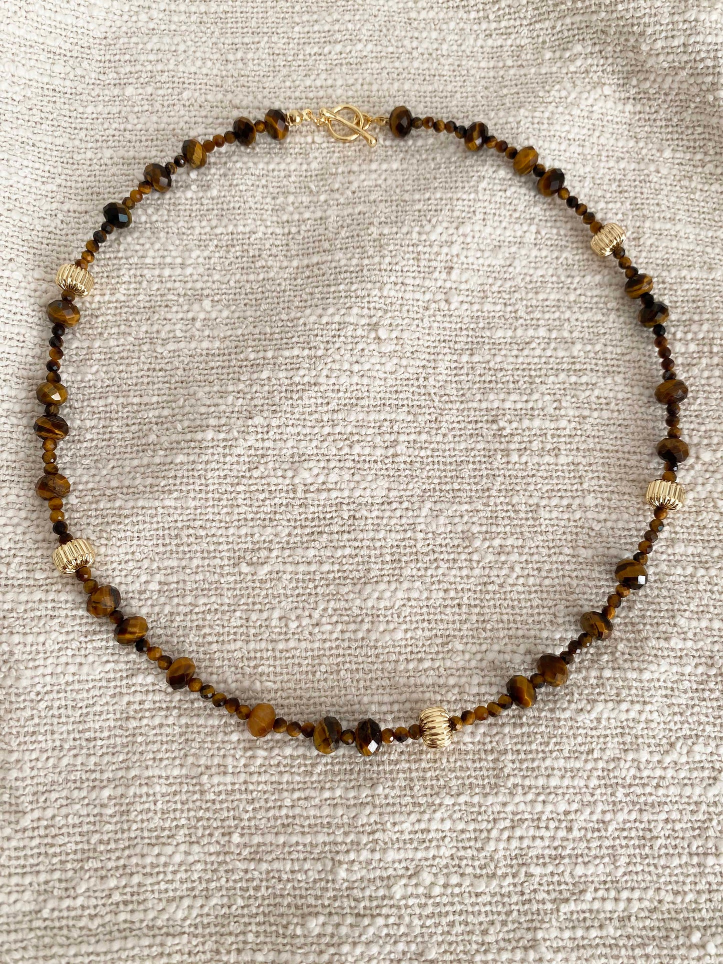 Handmade Fashion Natural Stone Tiger Eye Necklace