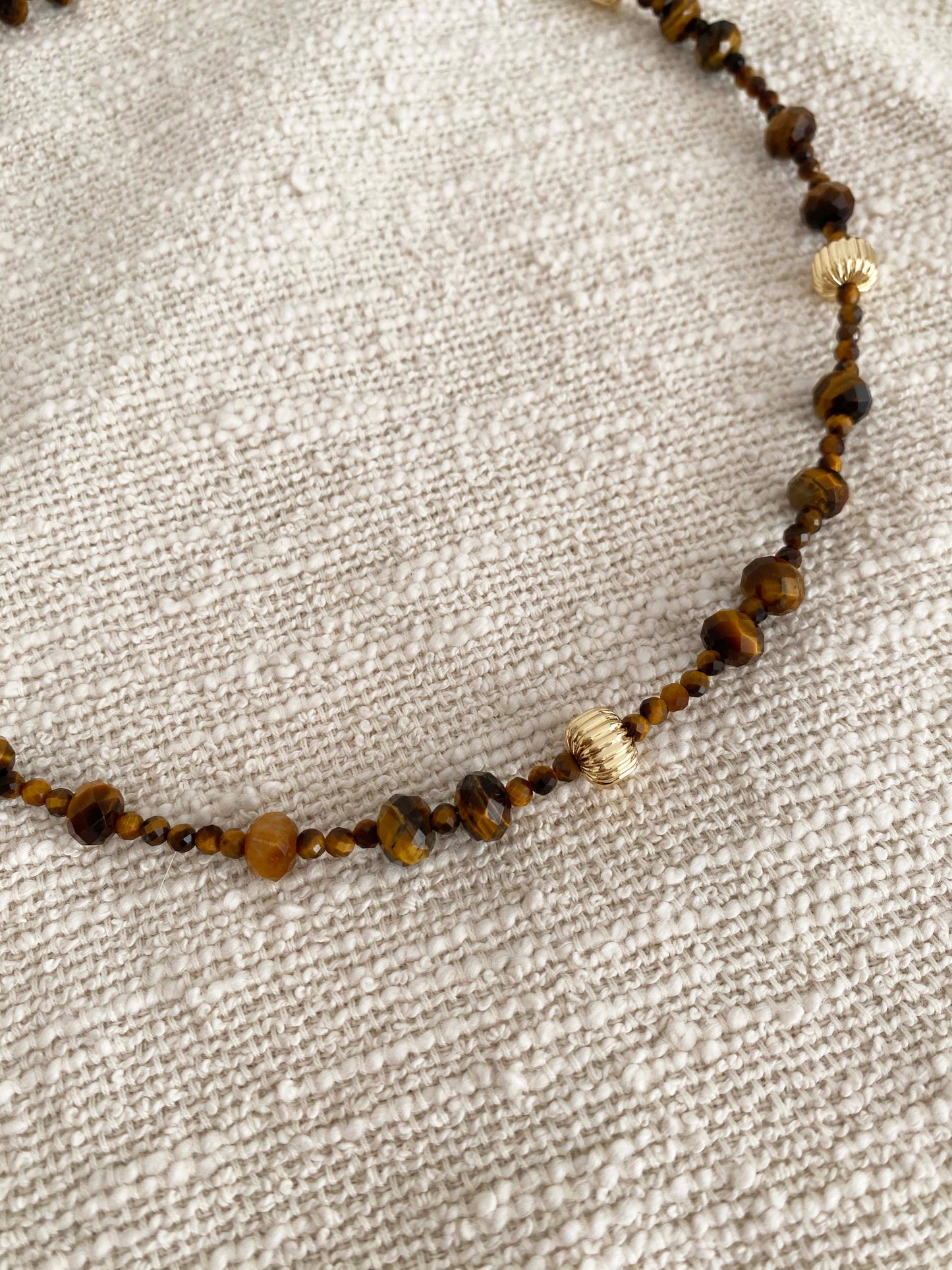 Handmade Fashion Natural Stone Tiger Eye Necklace