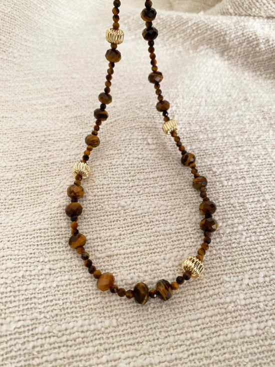 Handmade Fashion Natural Stone Tiger Eye Necklace