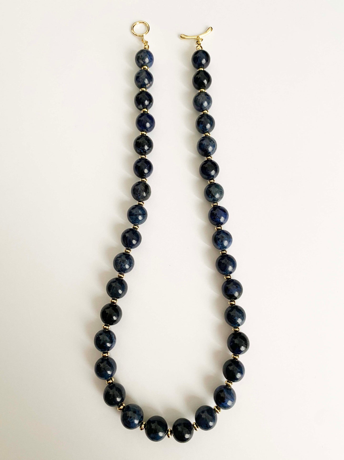 Handmade Fashion Natural Stone Blue-veins stone Necklace