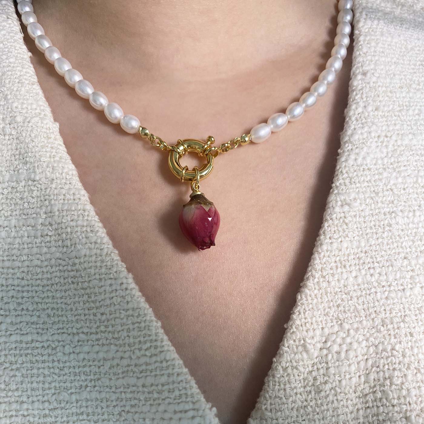 Pearl & Ruby Necklace